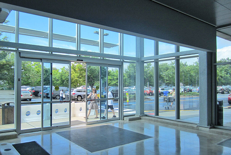 Interior glass atrium retail development, New Jersey