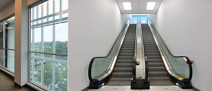 Retail redevelopment interior escalator, Paramus, New Jersey